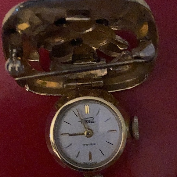 Vintage German Watch Brooch by Kollmar & Jourdan - Picture 6 of 7